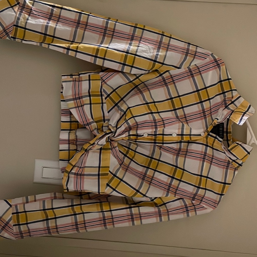T.I.M.I.N.G Button Up Crop Top